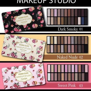 Sivanna พาเลทอายแชโดว์กล่องเหล็ก 24 สี Makeup Studio Eyeshadow