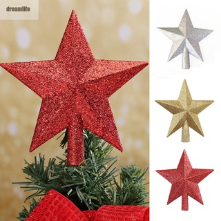 【DREAMLIFE】Christmas Star Party Decoration Glitter Ornaments Shatterproof Star 1pc