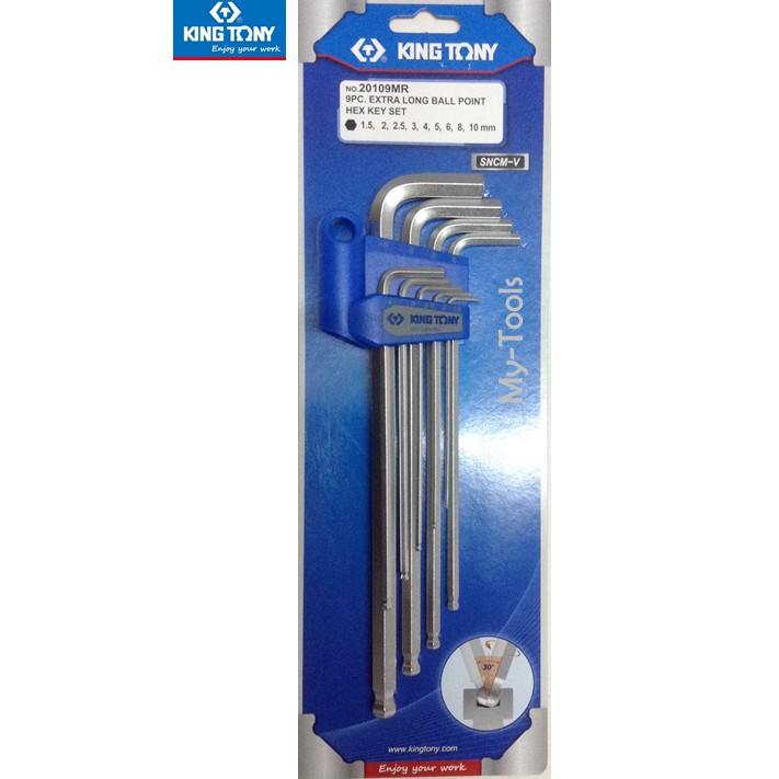 ประแจหกเหลี่ยมยาว หัวบอล KING TONY
