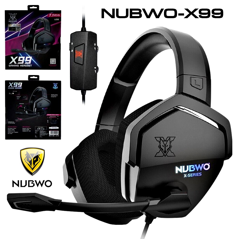 หูฟังเกมมิ่งขั้นเทพรุ่นใหม่ NUBWO X99 GAMING HEADSET 7.1 VIRTUAL SURROUND หูฟังสำหรับนักเล่นเกมส์