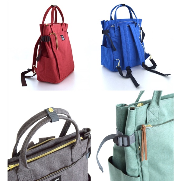 ✅ซื้อในไลฟ์ลด 50%❤️‍🔥AT-C1225​🔥ของแท้นำเข้า🔥Anello 10 pocket 2 way backpack​ (แถมฟรีพวงกุญแจ)​ เป้สะพายหลัง กระเป๋าเป้
