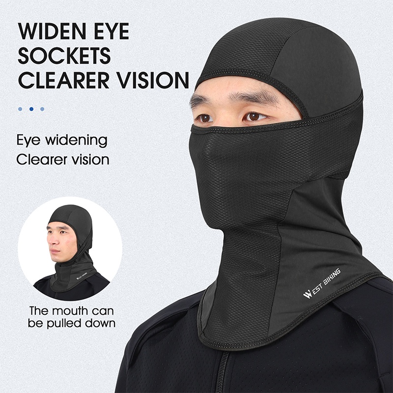 WEST BIKING ขี่จักรยานหน้ากากใบหน้าผ้าไหมน้ําแข็งกีฬาหน้ากาก UV400 ป้องกัน Balaclava ผู้ชายผู้หญิงฤดูร้อนขี่จักรยาน Anti UV ผ้าพันคออุปกรณ์ขี่จักรยาน — صورة 2