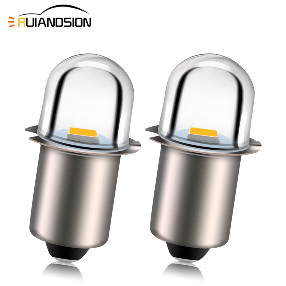 Ruiandsion หลอดไฟทดลอง E10 P13.5S 3V 4.5V 6V 6.3V 12V 18V สีขาวอบอุ่น 3000K 2 ชิ้น