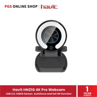 Havit HN21G 4K Pro Webcam (กล้องเว็บแคม) USB 2.0, CMOS Sensor, Autofocus and full HD function