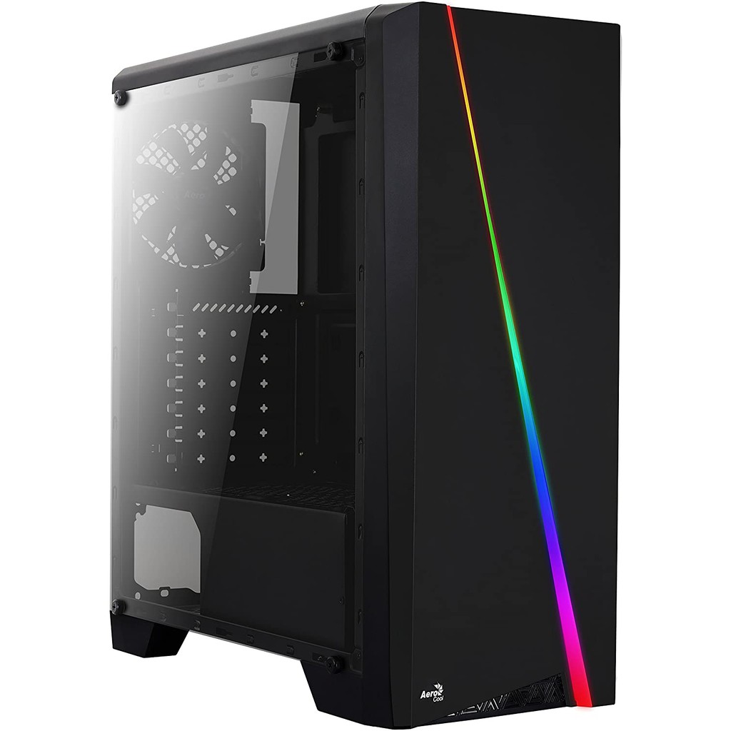 Case AeroCool Cylon RGB PC Gaming Case ATX ,Acrylic Side Panal #เคสเกมมิ่ง