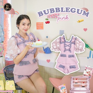 BLT BRAND การันตีเสื้อผ้าแบรนด์แท้ เซทกางเกงสีชมพู BUBBLEGUM PINLE Size S