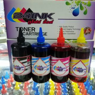 หมึกพิมพ์ Inkjet ยี่ห้อ 24ink  หมึกเติมอิ้งค์เจ็ท Canon ขนาด 500 ml. 4สี BK, C, M, Y