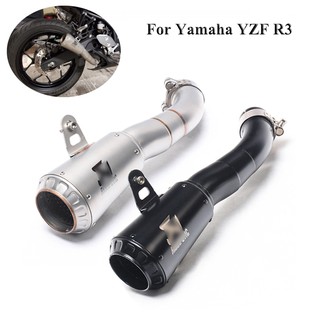 Yzf-r3 YZF-R25 MT-03 ท่อไอเสียรถจักรยานยนต์ แบบสวม สําหรับ Yamaha R3 R25 2014-2018 MT03 2016-2018