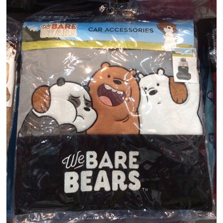 หุ้มเบาะผ้า we Bare Bears ลิขสิทธิ์แท้ 1คู่ หุ้มเบาะผ้า ลายหมี We Bare Bears