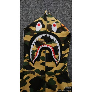 [พรีออเดอร์] BAPE 1st Color Yellow Camo Shark Full-Zip Hoodie