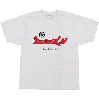 เสื้อยืดผ้าฝ้ายพิมพ์ลายแฟชั่น SICKO TEE (WHITE/RED)