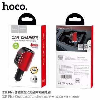 HOCO Z29Plus ที่ชาร์จในรถ Dual USB 5A Max Car Charger LED Digital Display