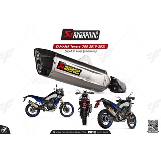 ท่อแต่ง Akrapovic Exhaust Slip-On Line (Titanium) New shape YAMAHA Tenere 700 2019-2023