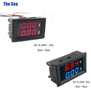 The Sea Dc 0-100V 10 A 3/4 Bit โวลต์มิเตอร์แอมมิเตอร์ไฟ Led