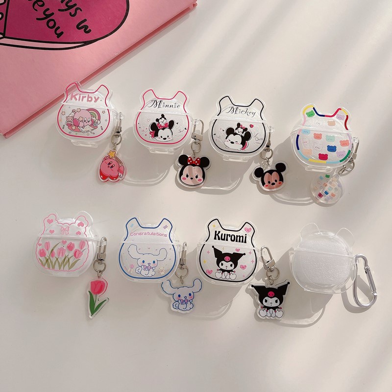 Stock Readybear Head ฝาครอบหูฟังซิลิโคนใสเข้ากันได้สําหรับ Disney D10,P10, F2,F9. P1,d10s,q33 Case เ