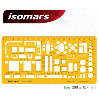 แผ่นเพลท FURNITURE ISOMARS รหัส ISM-1850 ขนาด 299x175 mm.