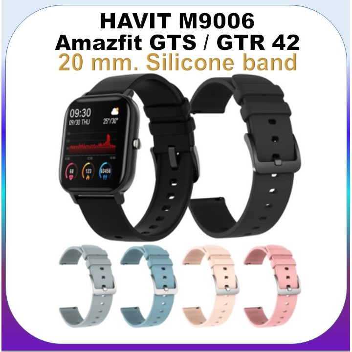สาย Havit M9006 / Amazfit GTS / GTS 2 / Bip / Galaxy watch 3 41 / active 2 / U Pro / GTR 42 mm / P8 สายนาฬิกา 20 มม.