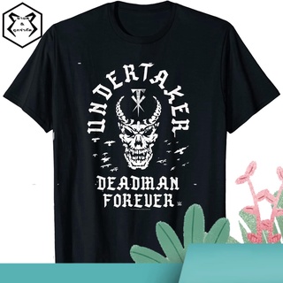 มวยปล้ำอาชีพ มวย มวยปล้ำลีก อเมริกา WWE Undertaker Deadman Forever T-Shirt คอกลม แฟชั่น  ผ้าฝ้ายแท้ เสื้อยืด ผ้าฝ้ายแท้