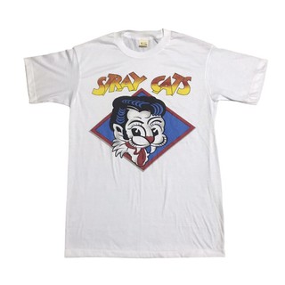 แฟชั่นคลาสสิกเสื้อยืดผ้าบ้างออกมุ้งๆ การ์ตูน stray วินเทจ 90’ Size “ M