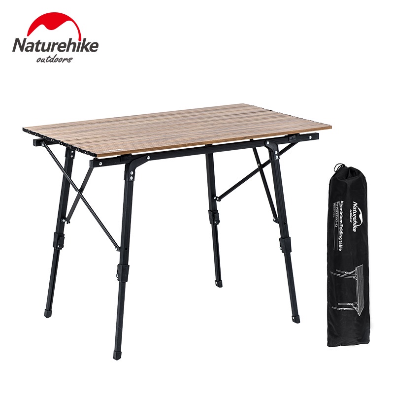 Naturehike โต๊ะพับอลูมิเนียมอัลลอยด์ โต๊ะกลางแจ้งตั้งแคมป์แบบไข่ม้วน ตารางแบบพกพาตั้งแคมป์ บาร์บีคิวโต๊ะปิกนิก