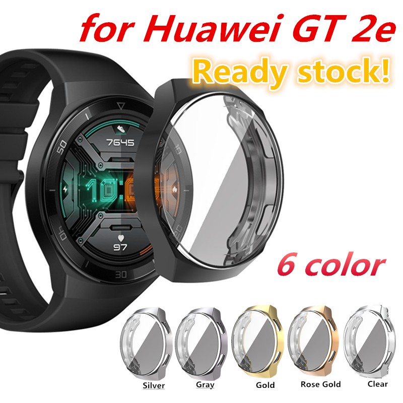 Soft Case for Huawei GT 2e GT2e Clear TPU Film Front Screen for Huawei GT 2 E Smart Watch Electroplated Plating Protective shellcase