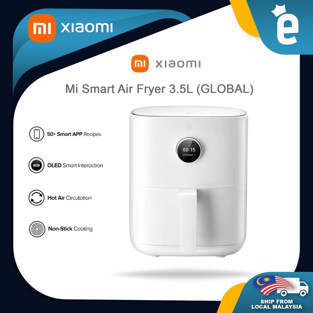 (Global) Xiaomi Mi Smart Air Fryer 3.5 ลิตร (จอแสดงผล OLED, หม้อทอดไร้น้ํามันและไร้ควัน, เครื่องครัวไม่ติด) 3.5 ลิตร