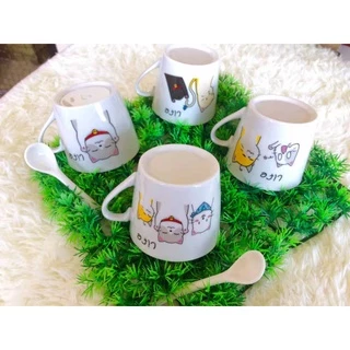 แก้วกาแฟ งานเซรามิค สวยน่ารักหลายลาย เหมาะกับชาวออฟฟิศนักเรียนนักศึกษา ของขวัญ ราคาถูก ขนาด200ml.