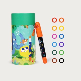 Kiddy Color - Washable Silky Crayons 12 สี สีเทียน สีปลอดสารพิษ