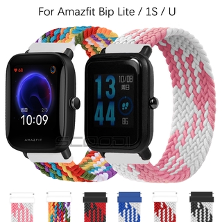 สายนาฬิกาข้อมือไนล่อนถัก 20 มม. สําหรับ Xiaomi Huami Amazfit bip Lite 1S bip 3 bip u pro bip s