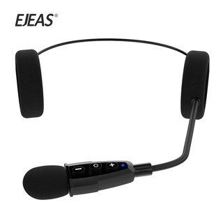 Ejeas E1+ ชุดหูฟังบลูทูธ 5.1 ไร้สาย อินเตอร์โฟน เสียง 3D สําหรับหมวกกันน็อครถจักรยานยนต์ Shoei AGV KYT Yamaha Honda Forza 250