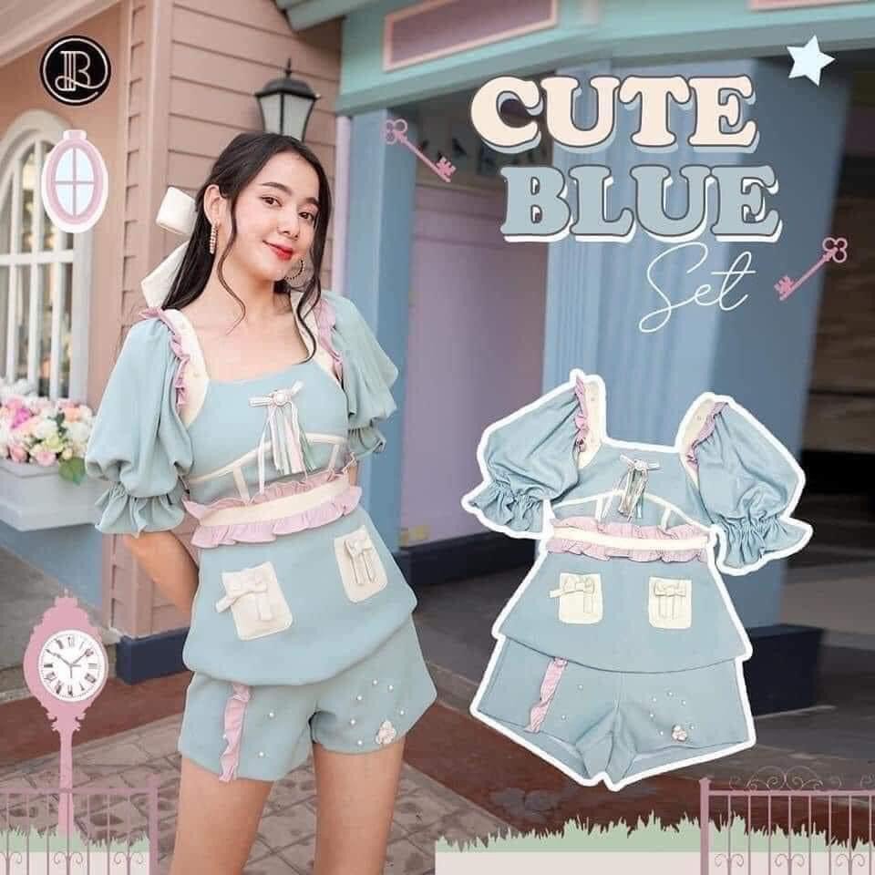 BLT - ชุดเซทฟ้า cute blue ไซส์ s มือ 1 ป้ายห้อย ไม่มีตำหนิ