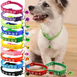 ปลอกคอแมว ปลอกคอสุนัข พิมพ์ลายรอยเท้าสัตว์เลี้ยง 12สีน่ารัก เลือกสีได้ C014