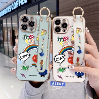 Xiaomi Redmi 10 10C 9A 9T 9C 8 8A 5G สำหรับ Case Cartoon Funny Pattern Wrist Strap TPU เคส เคสโทรศัพท์ เคสมือถือ Protective Case Full Cover Shockproof Shells