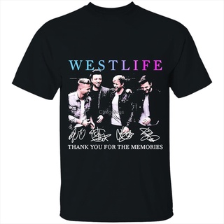 ผ้าฝ้ายคอกลมเสื้อยืด พิมพ์ลายวงดนตรี Westlife Thank You For The Memories สไตล์วินเทจfrom S-4XL