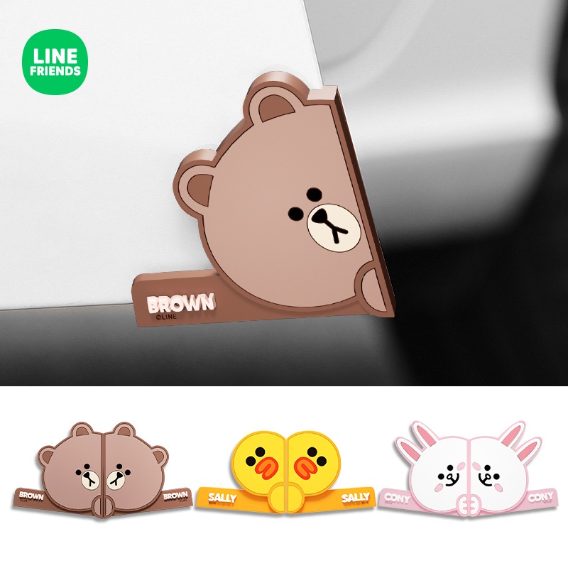 ✨พร้อมส่ง✨สติ๊กเกอร์การ์ตูน Line Friends น่ารักสําหรับติดประตูรถยนต์