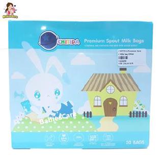 Chitida ถุงเก็บน้ำนมชิทิด้า  20ใบ 7oz Premium Spout Milk Bags