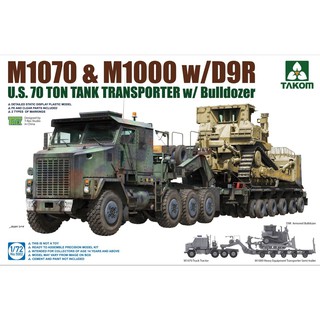 พลาสติก โมเดล ประกอบ TAKOM สเกล 1/72 U.S. M1070&amp;M1000 w/D9R