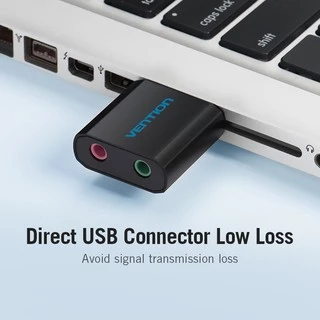 Vention USB ซาวน์การ์ด และตัวแยกซาวน์การ์ด เสียงสเตอริโอ และไมค์ ขนาด 3.5 มม อะแดปเตอร์เสียง USB