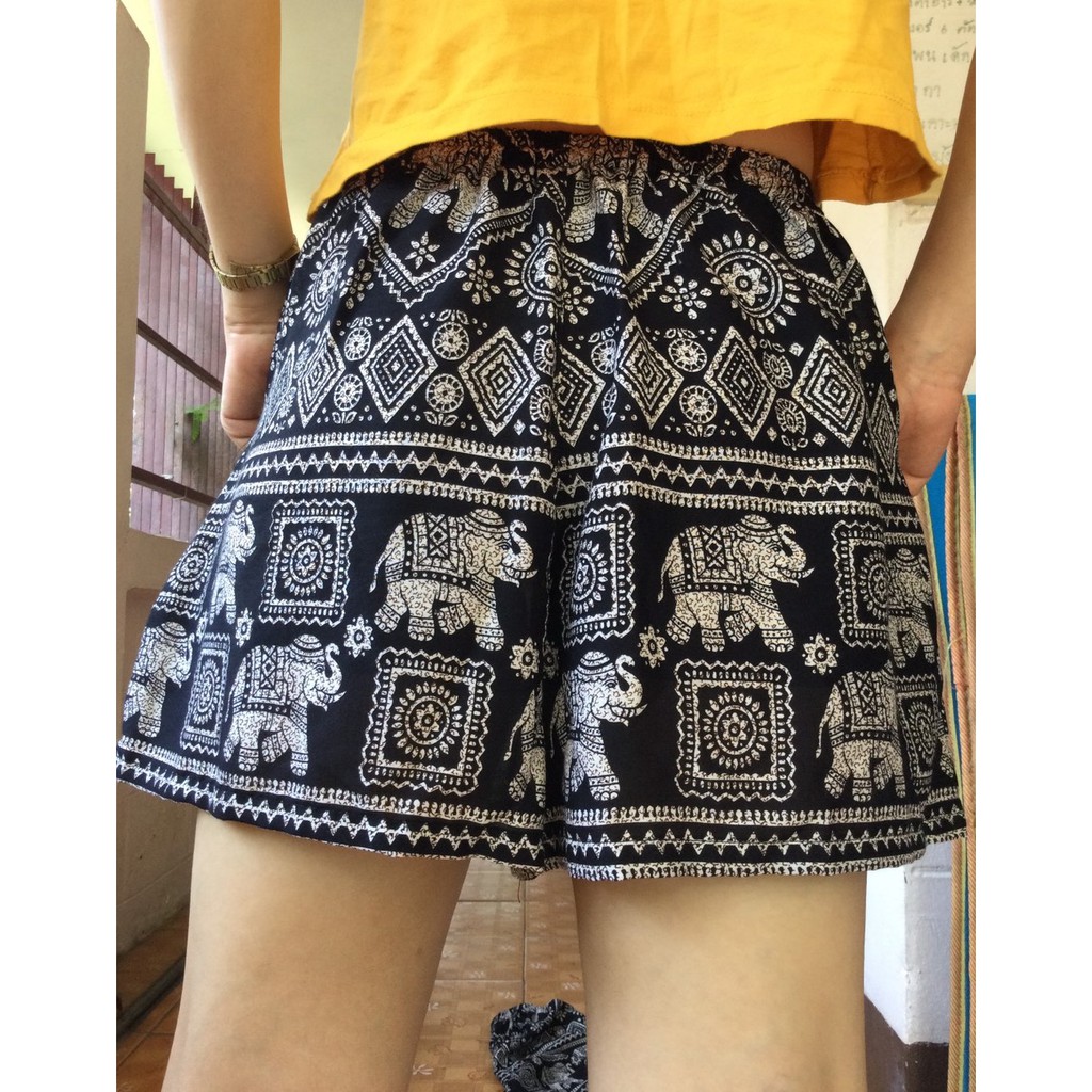 Elephant pants Thai pants Shorts กางเกงขาสั้น กางเกงลายช้าง มีหลายลายให้เลือก รูปที่ 4