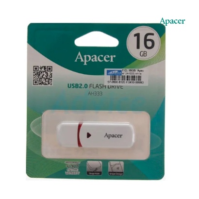 แฟลชไดร์ฟ 16GB Flash Drive APACER (AH333) White