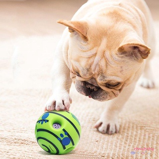 14CM Wobble Wag Giggle Ball ซิลิโคน Jumping Interactive Dog Sounds ของเล่น [8/16]