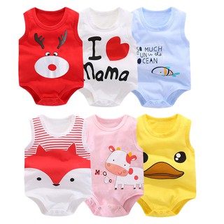 Orangemom Hot Sale Baby Rompers Summer Sleeveless Cotton Vest Newborn Clothes Infant Boy Girls Cartoon Infant Bodysuit