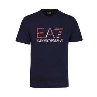 เสื้อยืดโอเวอร์ไซส์Emporio AR MANI Armani EA7 เสื้อยืดคอกลม แขนสั้น พิมพ์ลายโลโก้ ขนาดใหญ่ สําหรับผู้ชาย 301353S-3XL