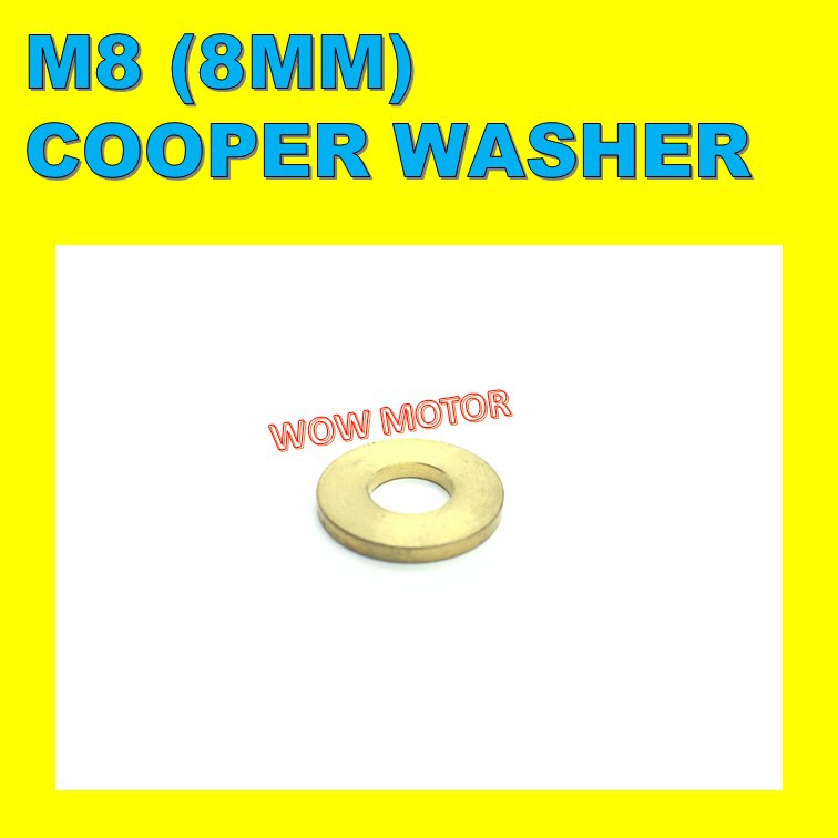 M8 COOPER WASHER 8MM COOPER WAHSER 8 MM CYLINDER HEAD COOPER WASHER M 8 WASHER COOPER 13989
