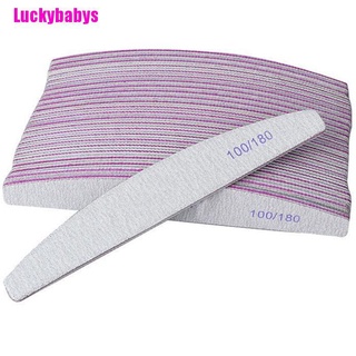 (Luckybabys) 1/5 ชิ้น ตะไบเล็บ บัฟเฟอร์บล็อก เครื่องมือทําเล็บมือ เล็บเท้า เล็บเท้า ยูวี