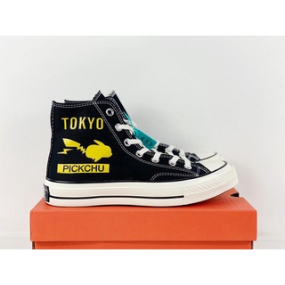 【ของแท้ 100 %】Pikachkka joints Doodle CONVERSE Chuck 1970s Anime joint series classic doodle limited three-star standard