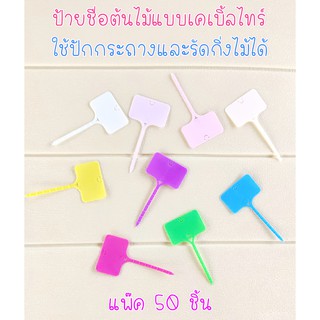 🏷️ป้ายต้นไม้ แคคตัส ชนิดเคเบิ้ลไทร์ แพ๊ค 50 ชิ้น🏷️