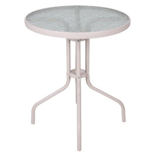 โต๊ะ เก้าอี้ โต๊ะเหล็ก SPRING สีเทาอ่อน เฟอร์นิเจอร์นอกบ้าน สวน อุปกรณ์ตกแต่ง PATIO TABLE SPRING LIGHT GREY