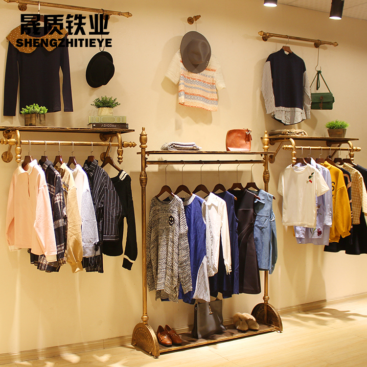 Iron Women's Clothing Store Decoration Floor Clothing Store Display