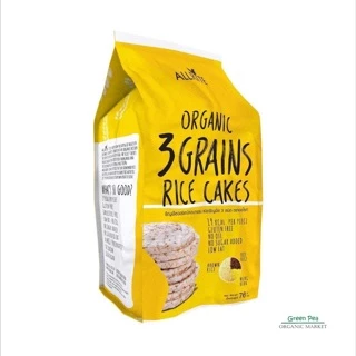 Allrite ธัญพืชออร์แกนิค อบกรอบ สูตรธัญพืช3ชนิด 76กรัม [สีเหลือง] Organic USDA Gluten free